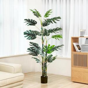 Monstera Monstera, 180 cm, ziet eruit als echt, Monstera decoratieve kunstplant voor thuis, woonkamer, slaapkamer, kantoor, tuin