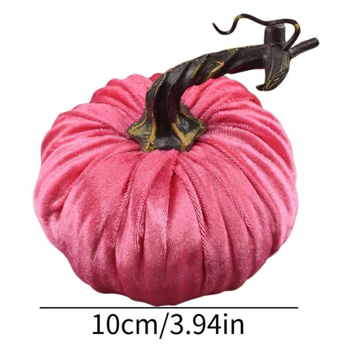 Kleine Samtkürbisse,Künstliche Kürbisse,Bunte Kunstschaum Dekoration - 10 cm/3,9 Zoll Handgemachte Halloween Ernte Gemüse Simulation Kürbisse Foto Requisiten, Stoff Kürbisse 