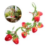 Simulierte Erdbeeren Obst Künstliche Erdbeeren Rankensimulation Künstliche Erdbeeren Künstliche Lebensechte Erdbeeren Heimdekoration Lebendige Gefälschte Erdbeeren