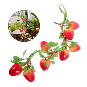 Simulierte Erdbeeren Obst Künstliche Erdbeeren Rankensimulation Künstliche Erdbeeren Künstliche Lebensechte Erdbeeren Heimdekoration Lebendige Gefälschte Erdbeeren