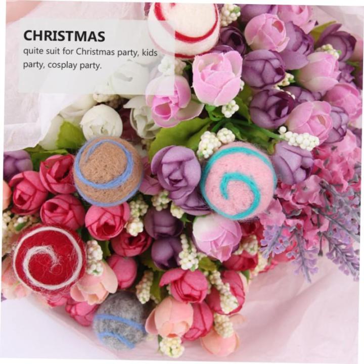 5 stuks ijssalon ijs party achtergrond kerstcadeauzakjes vulling knutselproject van vilt ijs decoratie decoraties voor ijsfeesten pluche dier wolvilt bloemen kunsthandwerk