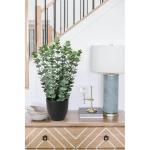 Kunstplant eucalyptus kunstplant lijkt op echte kamerplanten, decoratieve planten in zwarte pot, hoogte 40 cm