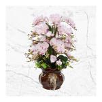 Kunstblumen Echte Seidenorchideen, künstliche Blumen mit Blumentöpfen, künstliche Phalaenopsis-Blumen, Dekoration mit Blättern im Topf für jeden Anlass