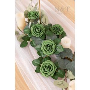 Rozendecoratie, 25 stuks kunstbloemen, rozen met stelen, kunstbloemen voor doe-het-zelf bruiloft, Valentijnsdag, bruidsfeest, middenstuk, feesttafels, boeketten, bruid, woondecorat