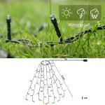 Kerstboomverlichting met ring en 8 slingers, 48 leds, waterdicht, kerstverlichting voor 60 cm, 90 cm, 120 cm, dennenboom, kleurrijk