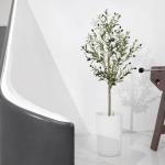 Kunstolijfboom, 120 cm, grote olijfboomplant, nep plastic planten in pot, kunstboom voor woonkamer, slaapkamer, kantoor, decoratie, tuin