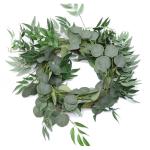 6 Ft Kunstmatige Zilveren Dollar Eucalyptus Bladeren En Wilg Wijnstokken Twijgen Bladeren Garland String Voor Thuis Party Bruiloft Decor Indoor Outdoor