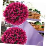2 Stück Eukalyptus Grasball Künstliche Graspflanze Dekorative Bälle Hängende Grasbälle Dekorative Hängebälle Künstliche Formschnitt Kugel Für Draußen Hängende Anhänger