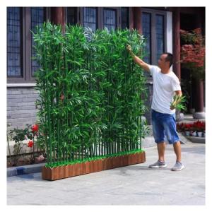 Künstlicher Bambusbaum, 1,5 m hoch, für drinnen und draußen, Balkon, Veranda, Dekoration, Raumteiler, große und lebensechte Simulationspflanze, Sichtschutzbarriere, 1,5 m, 6 St