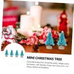 3 Sätze Mini-Weihnachtsbaum Mini-Kiefer Desktop-weihnachtsdekorationen Weihnachtsbaumdeko Weihnachtsbäume Geschmückt Künstlicher Christbaumschmuck Sisal-Seide Blue 24 Stück * 