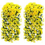 , Wisteria Slinger - 2 stuks Kunstbloem Wijnstok 90cm nep Blauweregen Hangende Wijnstok Bloem Wijnstok Sebruikt voor Feest Thuis Bruiloft DIY Opknoping Deco Huis Tuin feest Decor