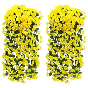 , Wisteria Slinger - 2 stuks Kunstbloem Wijnstok 90cm nep Blauweregen Hangende Wijnstok Bloem Wijnstok Sebruikt voor Feest Thuis Bruiloft DIY Opknoping Deco Huis Tuin feest Decor