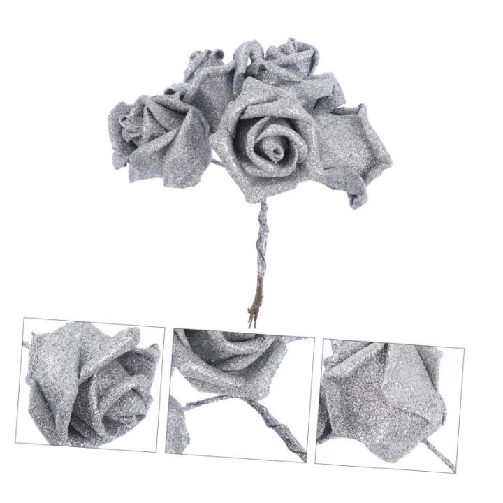 50 Stück Rosenkopf Künstliches Blumendekor Hochzeitsblumensträuße Miniatur-gartenzubehör Künstliche Rosenköpfe Hochzeitsblumenstrauß Rosa Künstliche Rosen Kunstblumen Spor