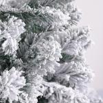 1.5m/1.8m Schneebeflockter Weihnachtsbaum, Aufklappbarer Künstlicher Weihnachtsbaum mit Metallständer, Weiße Schneespitzen, für die Partydekoration im Homeoffice(1.5m/5ft)