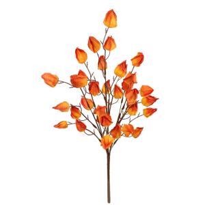 Physalis kunstmatige struik 52 cm lampion herfstbloem fysalistak herfstdecoratie kunstbloem herfstbloem zijden bloem tak voor vaas Halloween decoratieve tak voor slingers kransen h