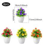 4 stuks planten ingemaakte mini levensechte nepplanten met pot plastic kunstplanten voor kunstplanten binnen buiten thuis cafés tafel kantoor bureau decor