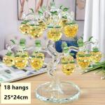 Mooie glaskristallen appels boom met 36 ​​​ stuks appels Fengshui handwerk Chirstmas boom hangende versiering huiswarming geschenken rouge_18 hangt 40 mm appel