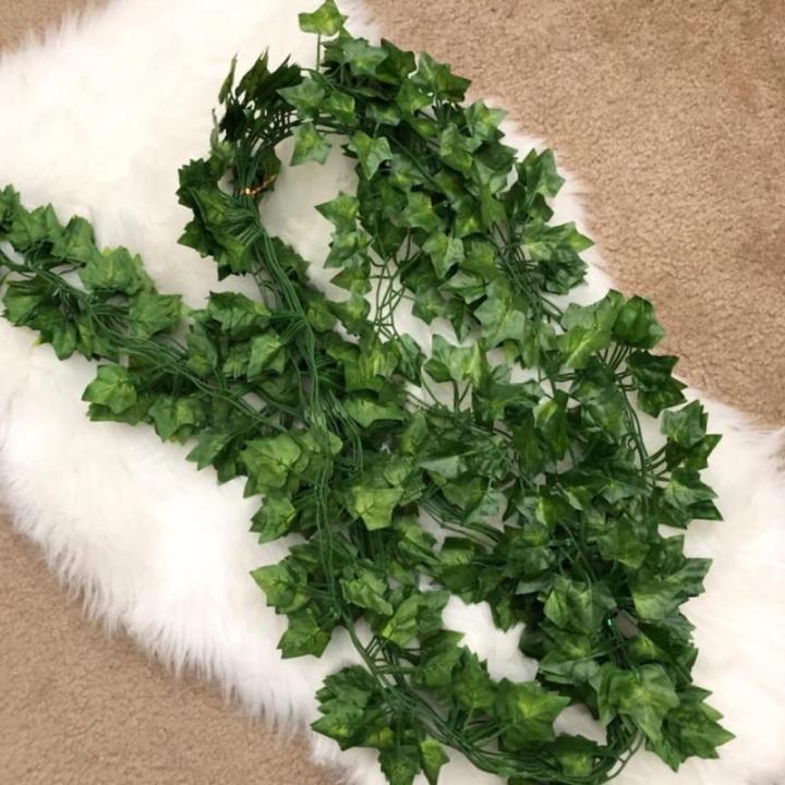 Kunstklimopslingers, 12 stuks, klimophangende slinger, ivy Leaves, kunstplant met 80 vellen om aan de muur, balkon, hek, bruiloft, thuis, party, tuin (2,2 m)