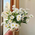 2 x witte margriet boeketten , kunstmatige witte madeliefjes boeket, faux madeliefje bos, margriet takken voor bloemenarrangement, bruiloft middelpunt decoraties
