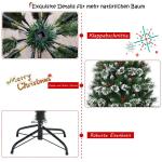 150/180/210/240 cm kunstkerstboom met rode bessen, sneeuwbedekte dennenboom met metalen standaard, pvc- en dennennaalden, kunstboom, kerstklapsysteem (180 cm)