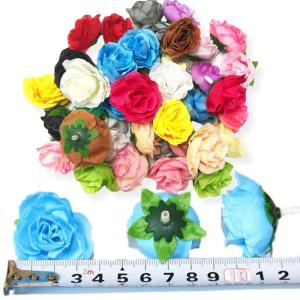 100 Blumen Rosen Künstlich Kombinationsset, Warmer Stil Künstliche Rosen Blumenköpfe Gemischte Seidenblumen, Kunstblumen Rosen Geeignet für Kunsthandwerk, Hochzeiten, Tischdeko