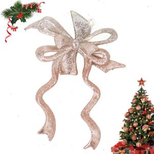 3 Pcs Silber Ornamente Für Weihnachtsbaum, Weihnachten Weihnachtsstern Künstliche Blumen Dekorationen, für Weiß Silber Weihnachtsbaum Wreaths Floral Geschenk Winter Hochzeit Ur