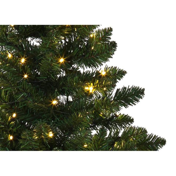 Boom: Kunstkerstboom, groen, 180 cm, 750 PVC-punten, 500 LEDs (kerstboom versierd)