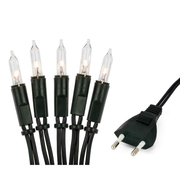 831115 lichtketting 10 pisellokaarsen helder / 4,35 m//toevoerleiding 2x1,5 m groen