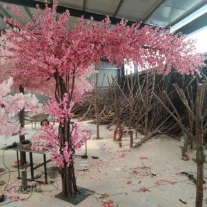 Japanische künstliche Kirschblütenbäume, große rosa Pflanze, Wunschbaum, handgefertigte künstliche Seidenblumen, Party, Restaurant, Einkaufszentrum, Dekoration, 2 x 2 m