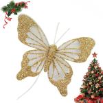 3 Pcs Silber Ornamente Für Weihnachtsbaum, Weihnachten Weihnachtsstern Künstliche Blumen Dekorationen, für Weiß Silber Weihnachtsbaum Wreaths Floral Geschenk Winter Hochzeit Ur