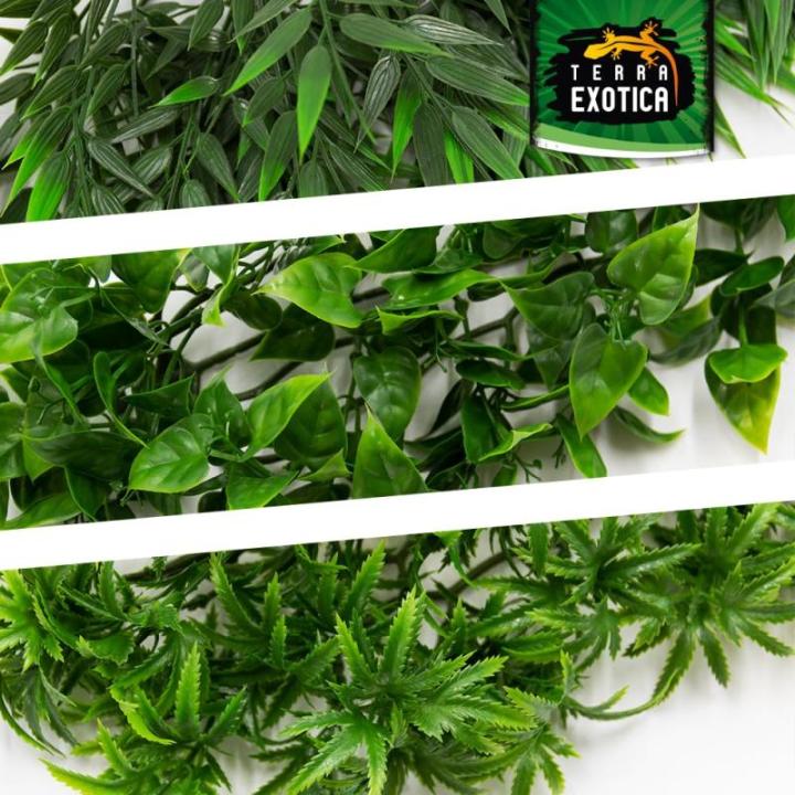 Kunstplant cannabis/hennep, hangplant voor terraria, als verstopplaats voor je terrarium, The Wind Claw Blaven, wijnstok 30-60 cm (medium 40 cm)