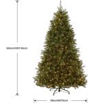 Weihnachtsbaum mit Beleuchtung, Weihnachtsbaum Künstlich mit Zweigspitzen aus PE und PVC, 120/150/180/210/240/300 cm Christmas Tree, Weihnachtsdekoration für Das Homeoffice(10ft/