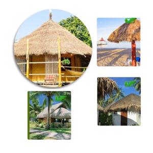 Natuurlijk Dak Kunstmatig Voor Grasdak Kunstmatige Strotegels Kunststof Palmdak Panelen Nep Stro Gazebo PVC Nep Stro 0,5 x 0,5 m/1,64 x 1,64 ft (Maat: 1 stuks) (Kleur: Geel
