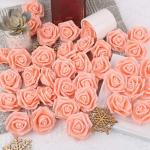 Kunstrozen, kunstrozen, schuim, rozen, bloemen, hoofd voor doe-het-zelf, bruiloft, bruid, boeketten, tafellay-outs, feest, thuis, decoraties (roze)