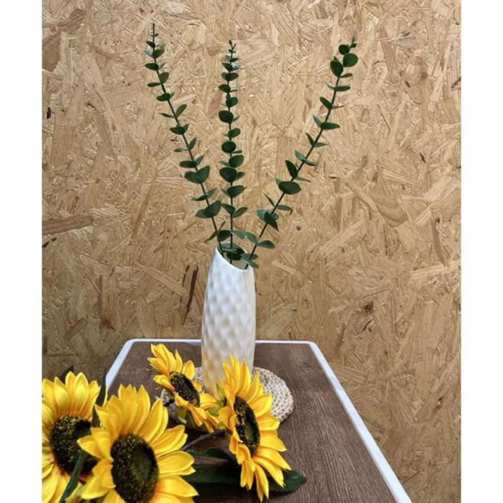 Kunstblumen Künstlicher Sonnenblumenstrauß, realistische Seidensonnenblumen mit grünen Blättern, künstliche Blumen in Keramikgefäßen für Partys für jeden Anlass