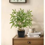 43 cm kunstplant bamboe bonsai in zwarte keramische pot kunstbamboe kamerplant voor badkamer, eetkamer, woonkamer decoratie