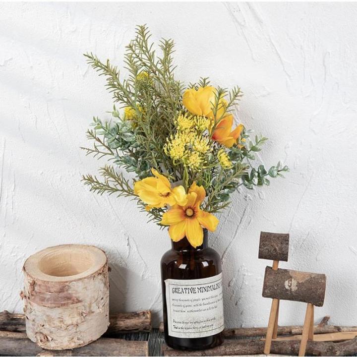 , kunstplanten, kunstboeket, zijden bloemen, voor bloemstukken, decoratie voor bruiloft, thuis, keuken, tuinfeest, kerst, tafeldecoratie, geel