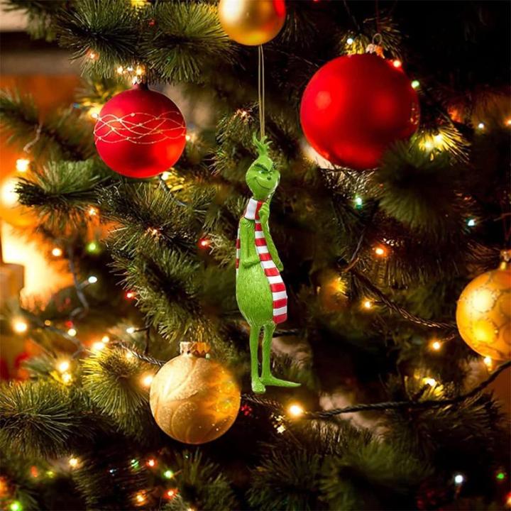Kerstdecoratie, acryl, kerstboomversiering, groen, schattig, hangende ornamenten, kerstdecoratie, kerstversiering, feestdecoratie voor kerstfeest