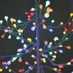 CushHom Led-lichtboom voor binnen en buiten, voor binnen en buiten, kleurrijk licht, lichtdecoratie, IP44, 180 cm, 200 leds