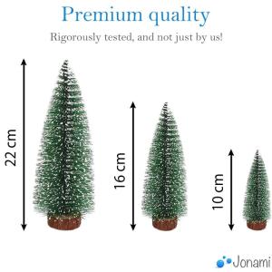 Kerstboom Mini Kunst, Miniatuur Kunstkerstboom Groen Klein Kerstversiering voor Tafeldecoratie, DIY, Etalage 10/16/22CM - 9 Stuks