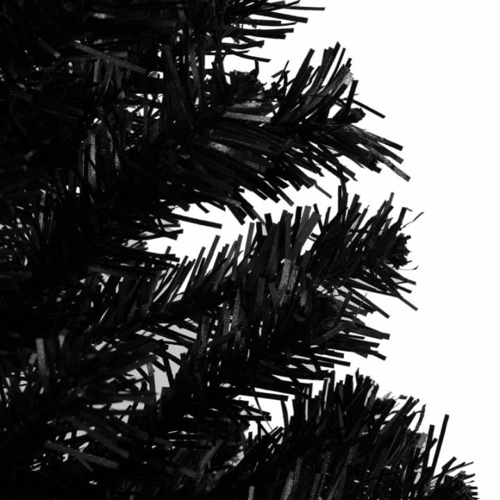 Künstlicher Weihnachtsbaum mit Ständer Christbaum Tannenbaum Kunstbaum Weihnachten Künstlicher Weihnachtsbaum Weihnachtsdeko Schwarz 150 cm PVC