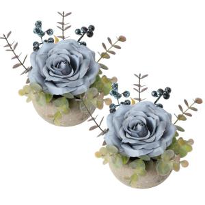 Künstliche Blume (2, Blaue Rose)