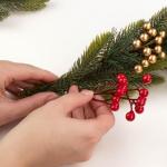 25x Decoratieve tak - decoratieve kleine takken met bessen - decoratieve takken als tafeldecoratie - knutselaccessoires voor doe-het-zelfwerkzaamheden (25 stuks - rode bessen 2)