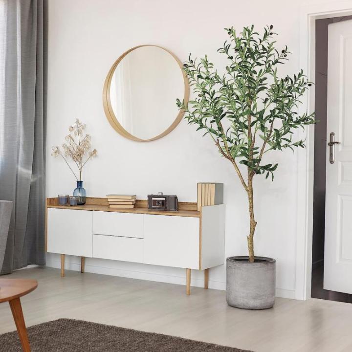 Kunstplant olijfboom, kunstboom, 170 cm, , echte , groot uitziend, voor binnen, balkon, slaapkamer, kantoor, tuin, bruiloft, party, decoratie