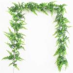 Faux Boston Varens, Wijnstokken Kunstmatige Opknoping Planten Nep Klimop Bladeren Slinger/Krans 190cm voor Bruiloft Achtergrond Boog Muur Thuis Veranda Tuin Woondecoratie
