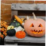 800 STK Kürbis Dekoration künstliche Kürbisskulptur Kleiner Schaumkürbis Zinn Halloween Pumpkin halloweenkürbis Herbstdeko simulierter Kürbis Party-Layout-Requisiten PU-Klebe