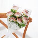 10 stuks kunstmatige rozenbloemen, dubbele kleur enkele stengel neprozen bloemen voor thuis feest bruiloft boeket (kleurverloop kleur, koffie)