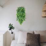 4 stuks kunstmatige hangplanten, bamboebladeren, decoratie, klimop, , hangende , plastic plant, groen, voor muur, outdoor, pot, hanglamp, balkon, tuindecoratie, 80 cm