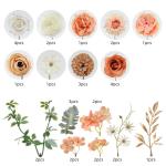 Künstliche Blumen Combo Champagner Blumen Mix Seidenblumen Dahlie Rosen mit Stielen für DIY Hochzeit Brautsträuße Babyparty Blumenarrangement Tischaufsätze Heimdekorationen