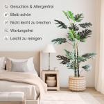 Monstera Monstera, 180 cm, ziet eruit als echt, Monstera decoratieve kunstplant voor thuis, woonkamer, slaapkamer, kantoor, tuin